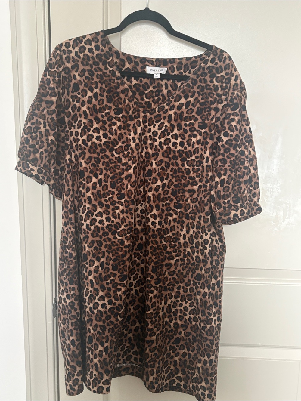 EVEREVE animal, print puff sleeved dress